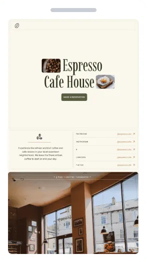 Screenshot of a website built with Siimple.