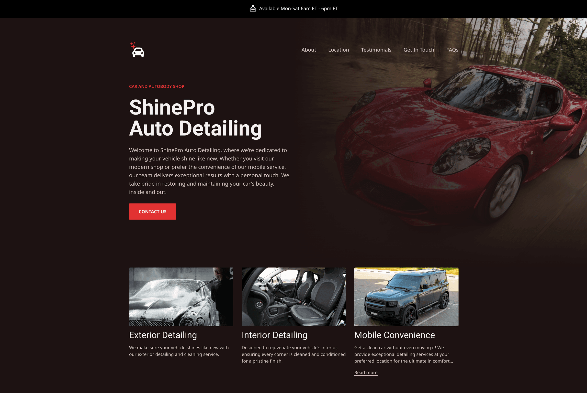 Stand out with a simple detailing website