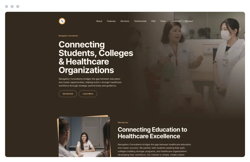 Template of a Career Consultant website built with Siimple.