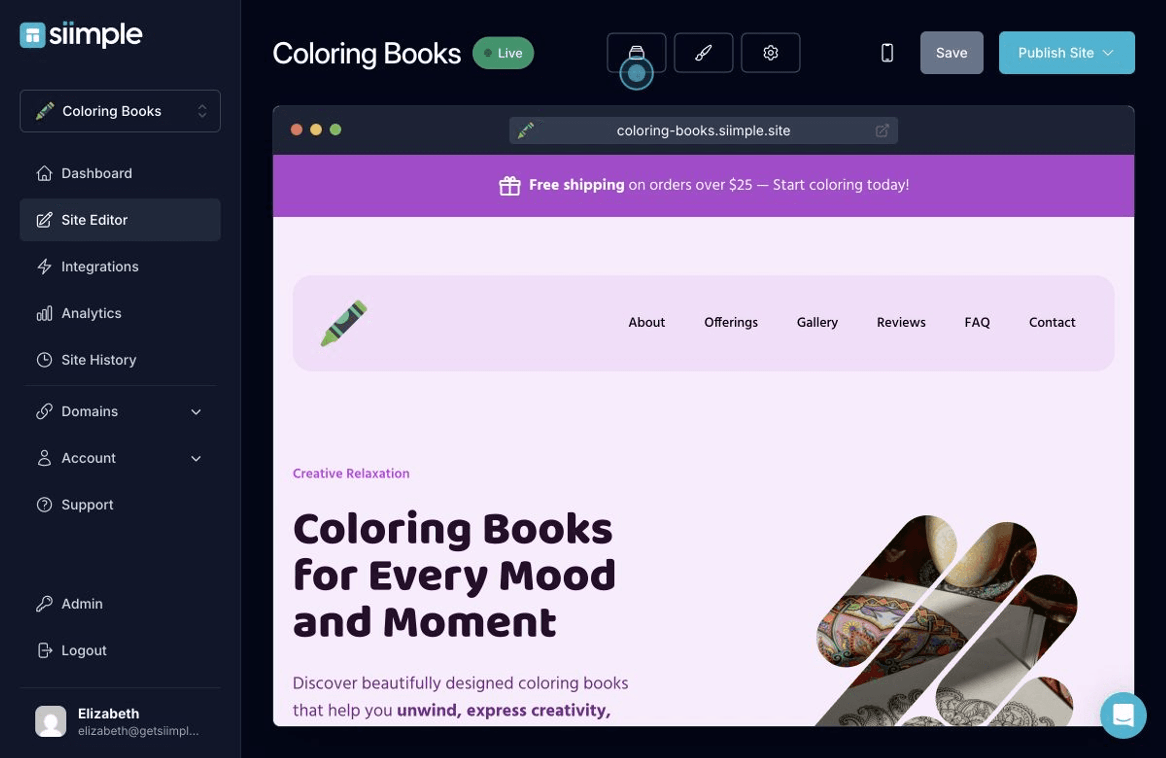 Create a Simple Coloring Book Website