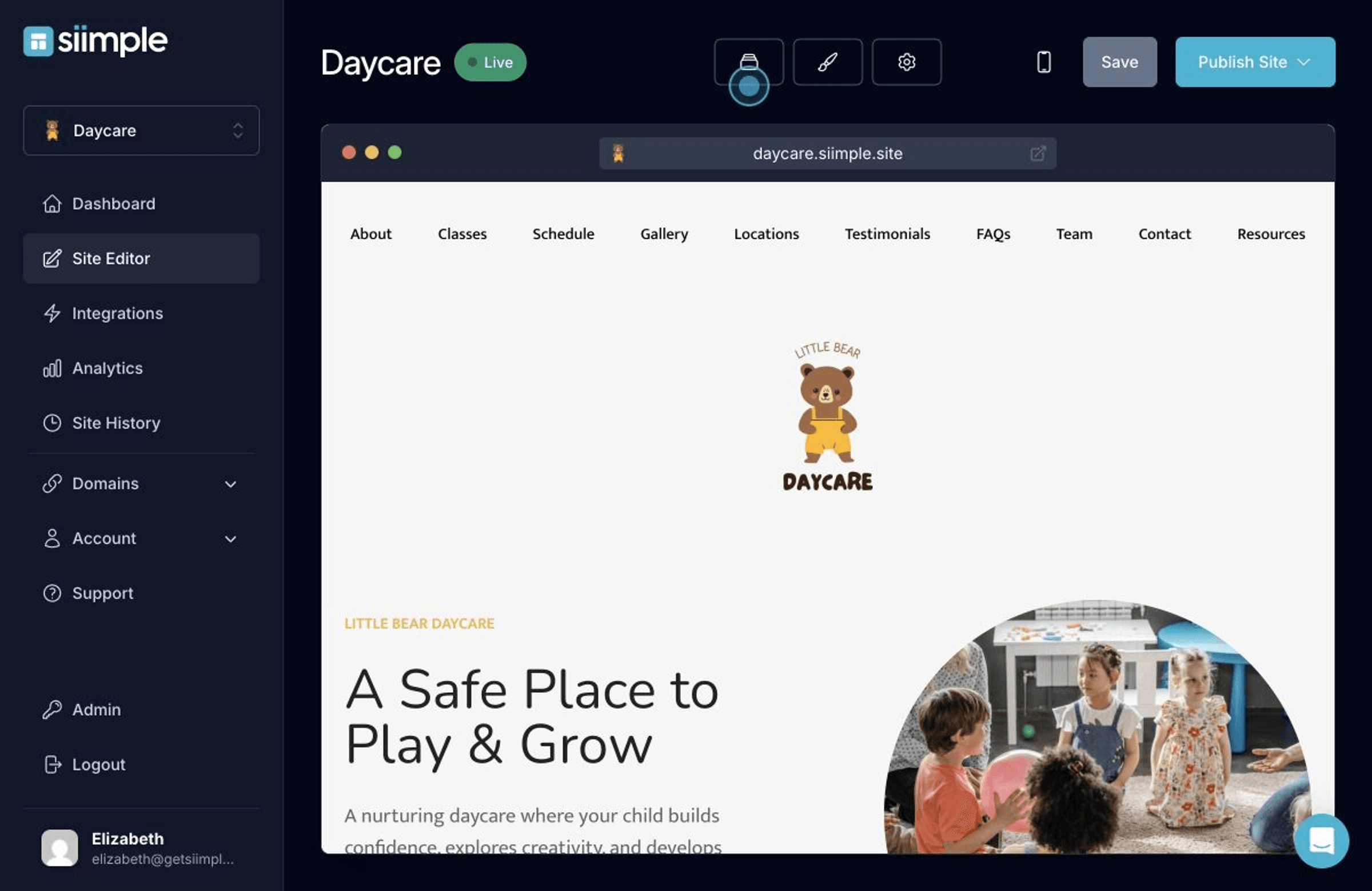 Create a Simple Daycare Website