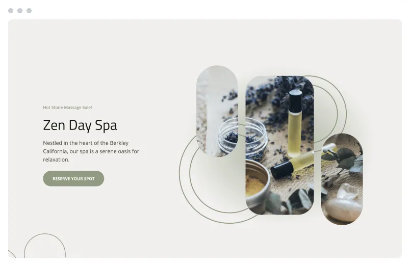 Template of a Spa website built with Siimple.