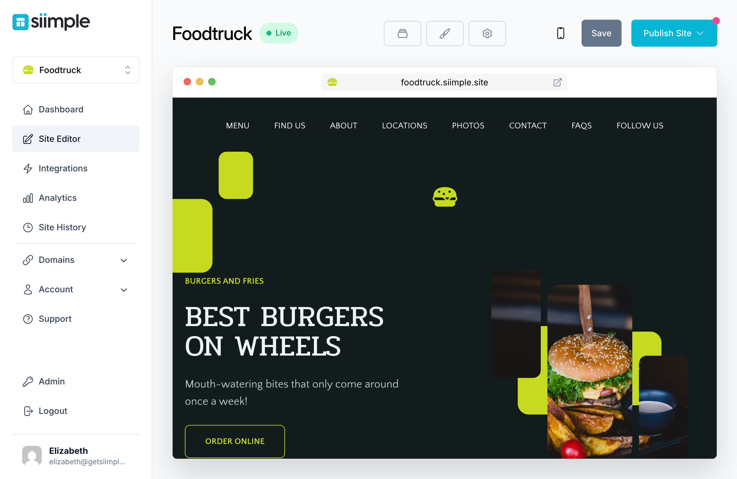Create a Simple Food Truck Website