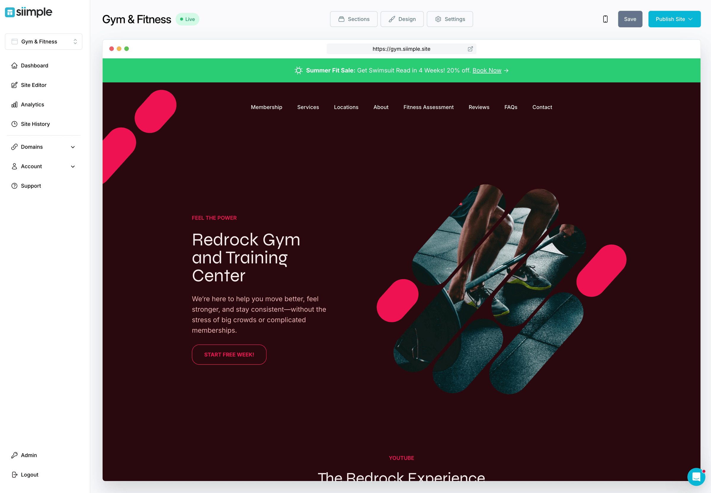 Create a Simple Gym Website