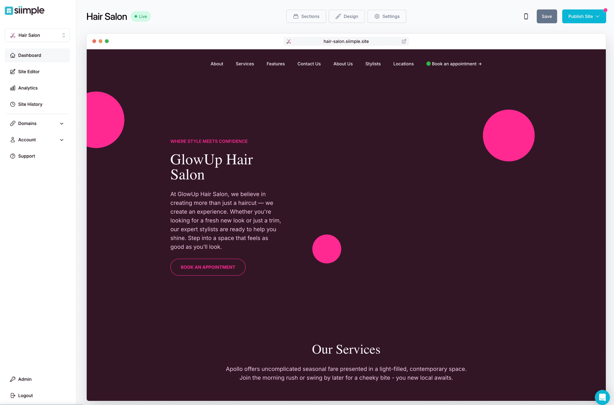 Create a Simple Hair Salon Website