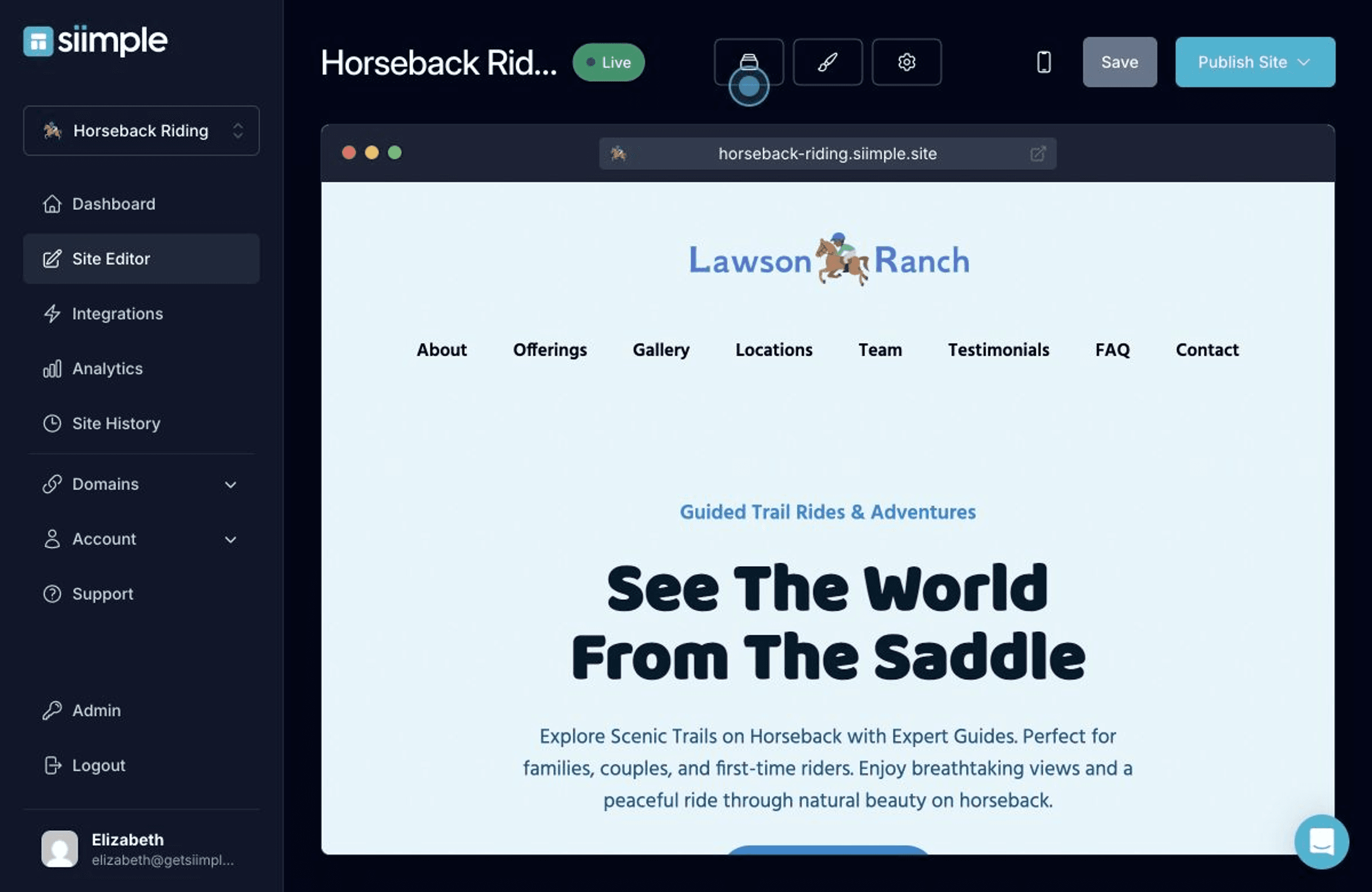 Create a Simple Horseback Riding Website