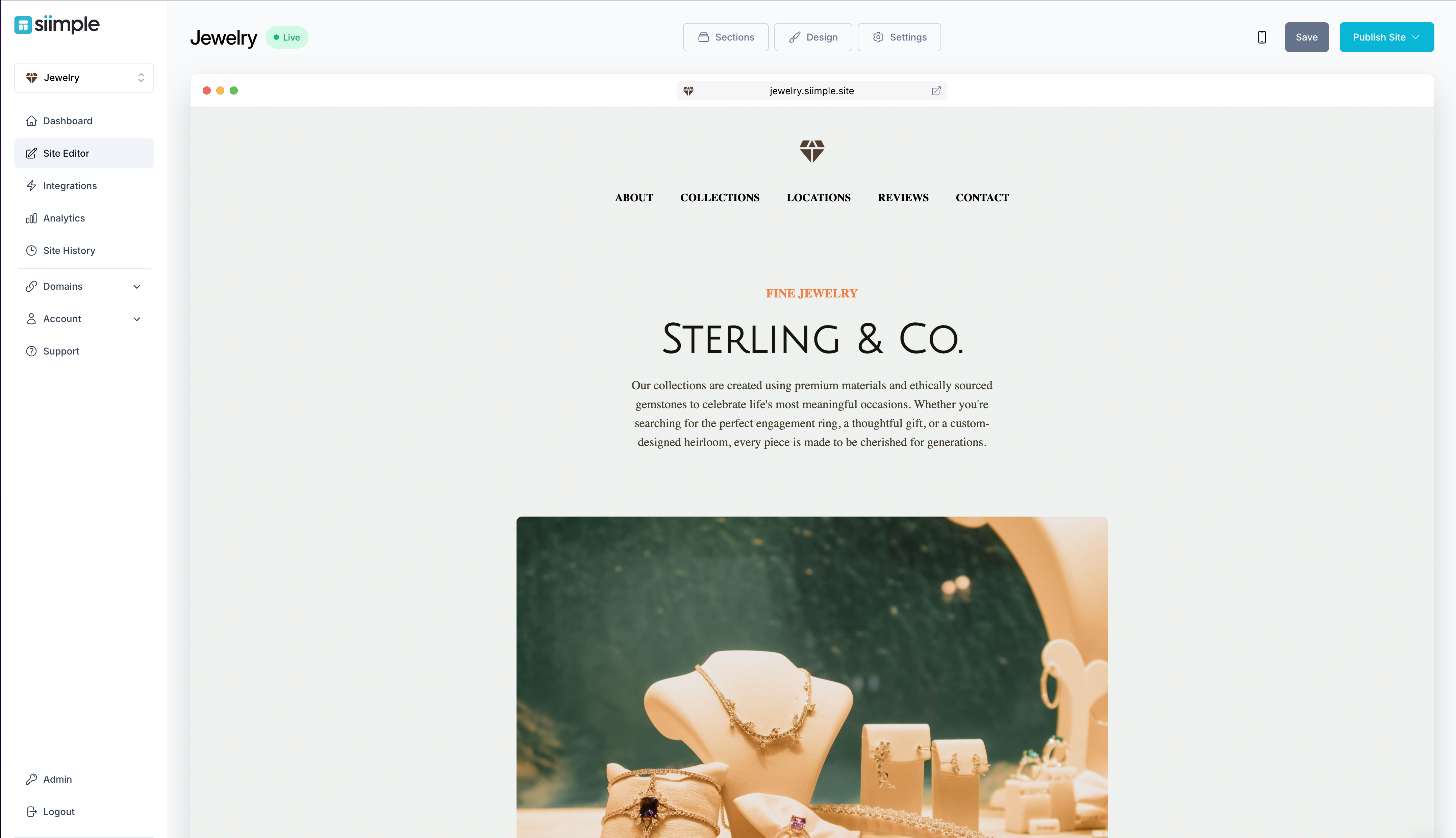 Create a Simple Jewelry Website