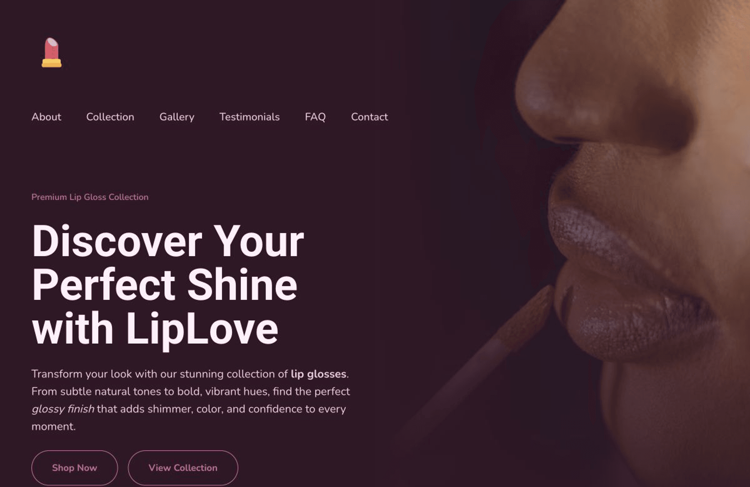 A focused showcase for your gloss collection