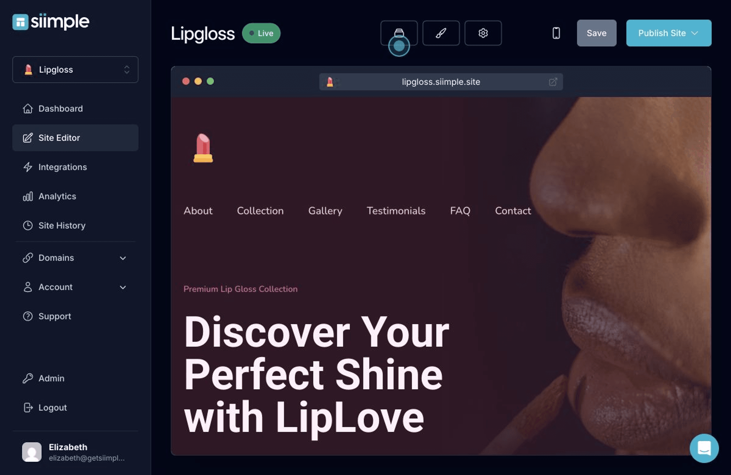 Create a Simple Lip Gloss Business Website