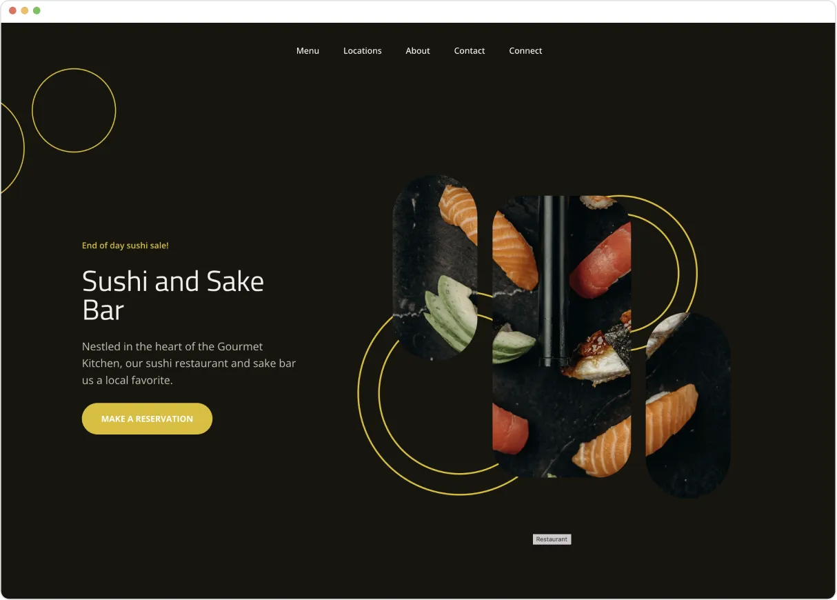 Stand out with a simple restaurant website