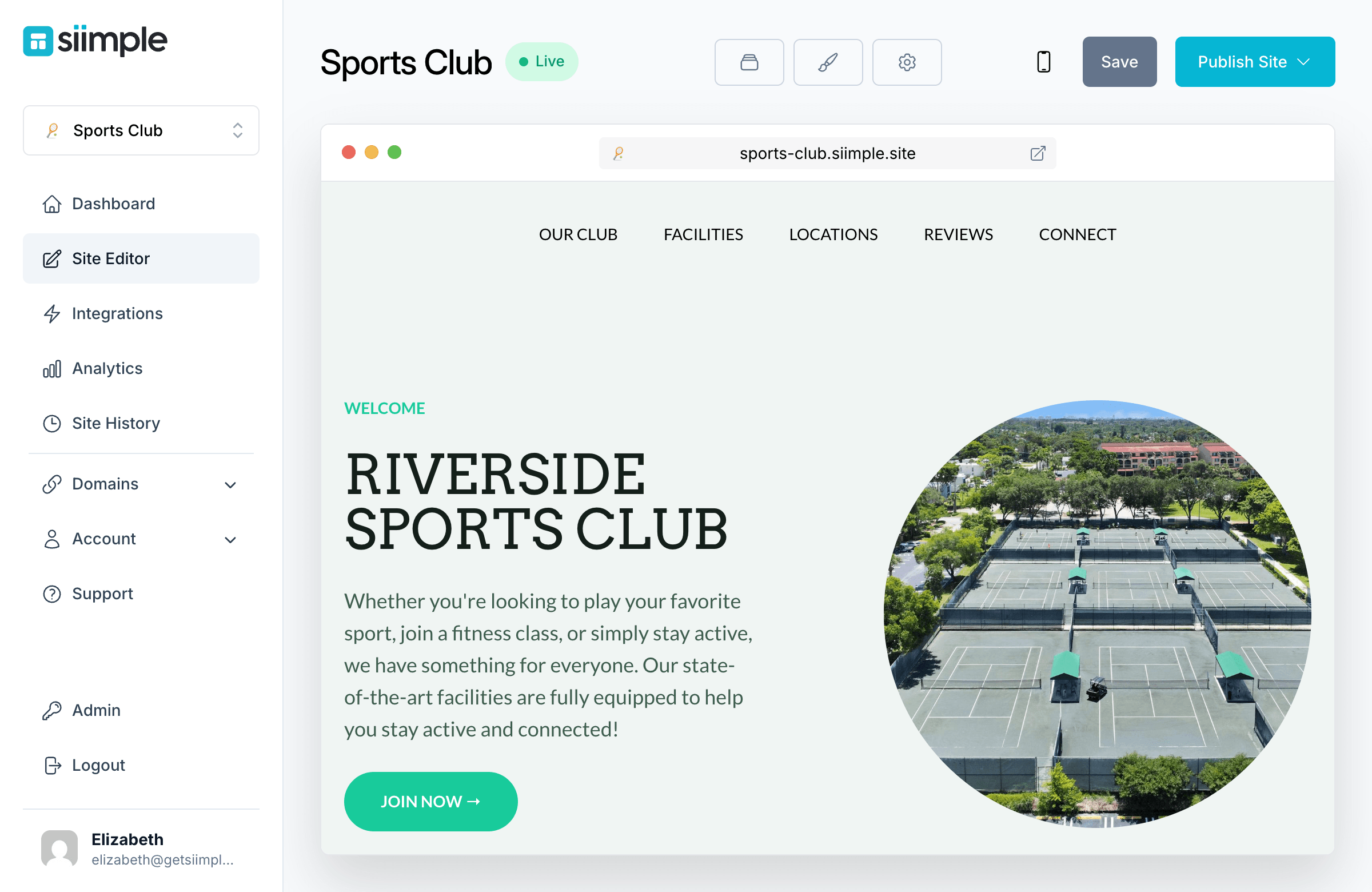 Create a Simple Sports Club Website
