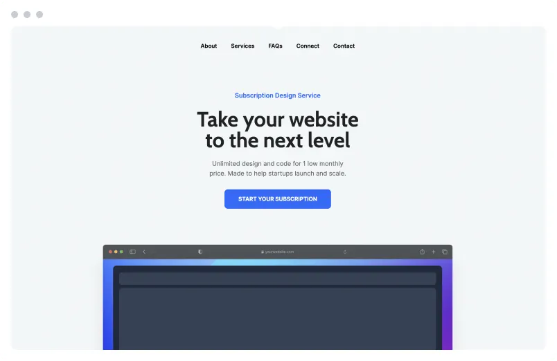 Template of a Web Agency website built with Siimple.