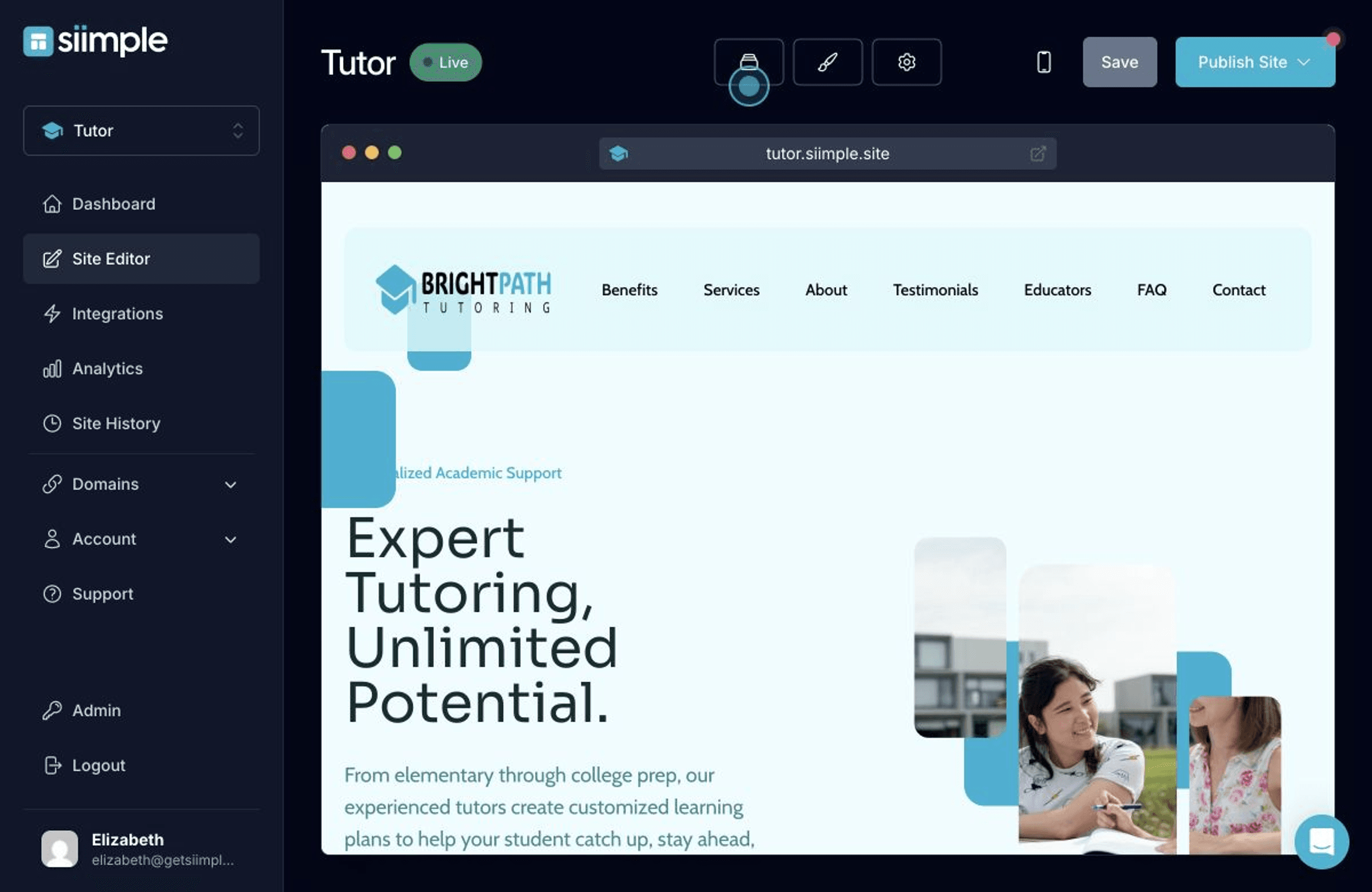 Create a Simple Tutor Website