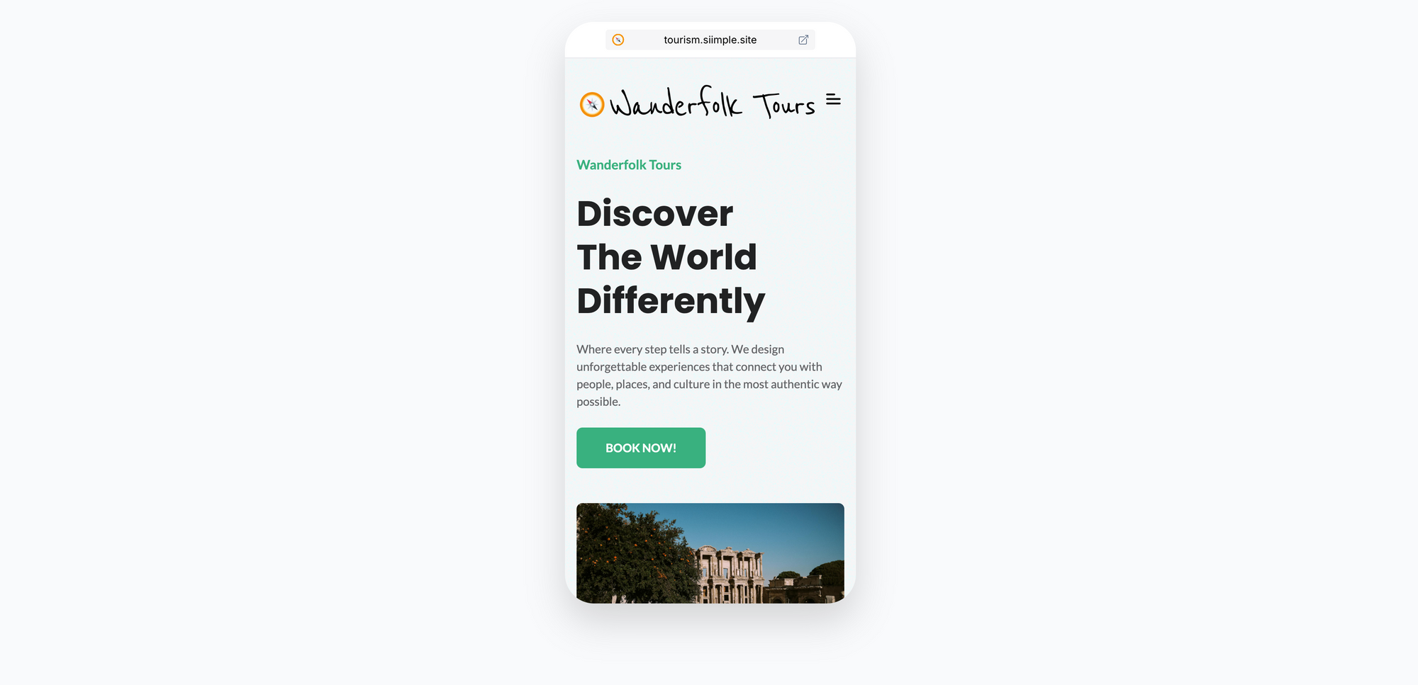Mobile‑First Tourism Website