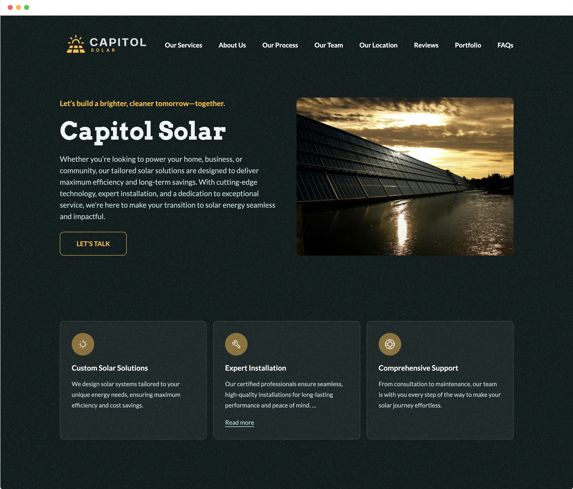 Solar Company Website Template